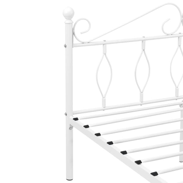 Säng Apolda metall 200x140 cm vit [en.casa]