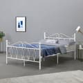 Miniatyrbild 7 av 7: Säng Apolda metall 200x140 cm vit [en.casa]