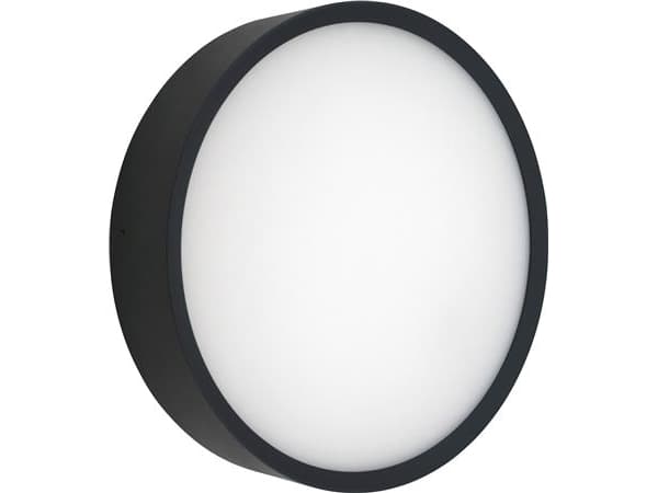 Nordtronic Zoe - Vegglampe - LED - 12 W - klasse E - 3000/4000 K - svart, RAL 9005