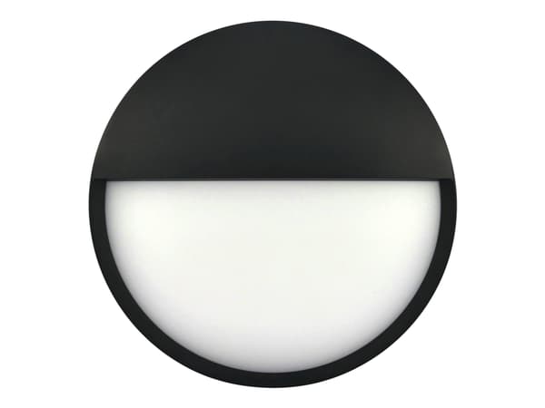Nordtronic Zaira - Vägglampa - LED - 12 W - klass F - 3000/4000 K - svart, RAL 9005