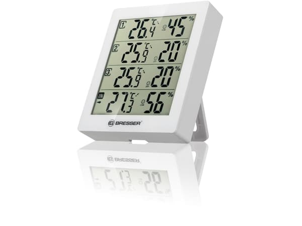 Bresser Temeo Hygro Quadro - Värmehygrometer - digital - vit