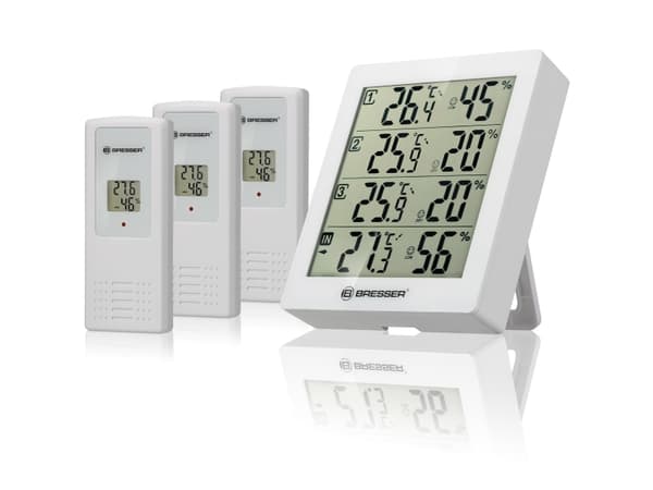 Bresser Temeo Hygro Quadro - Värmehygrometer - digital - vit