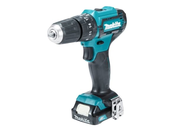 Makita HP333DSAW, Iskuruuvain, Pistoolikahva, Musta, Sininen, Deep discharge, Ylikuumeneminen, Ylikuormittaa, 1700 RPM, 450 RPM