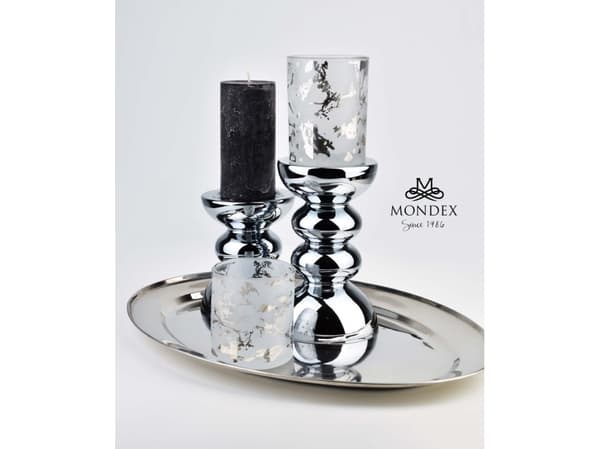 Art-Pol RITA GRAY Candlestick DIAM 12XH: 15CM