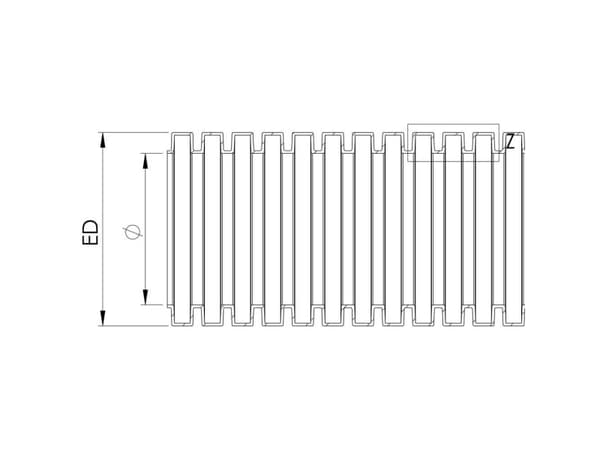 Wiska 10109182 BCAB-L-10-BK Bølgerør Sort 10 mm 50 m
