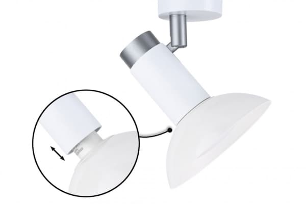 Paulmann Runa, 1 ampuller, LED, GU10, IP20, Grå, Hvit