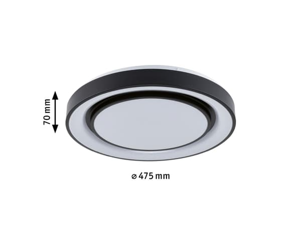 Paulmann 70545, LED, 4750 lm, IP20, Musta, Valkoinen
