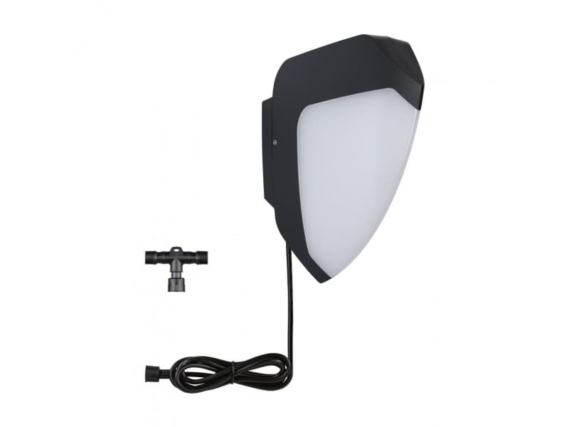 Paulmann 94518, Vägg-/takbelysning för utomhusbruk, Antracit, Vit, Plast, Rostfritt stål, IP44, Garage, III