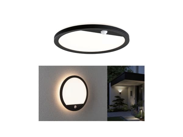Paulmann 94664, Utendørs veggbelysning, Sort, Plast, IP44, Fasade, II