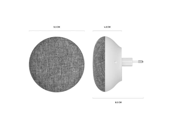 Hombli Doorbell Chime 2, Grey, White, Plastic, Wireless, 433.92 MHz, 30 m, 110 dB
