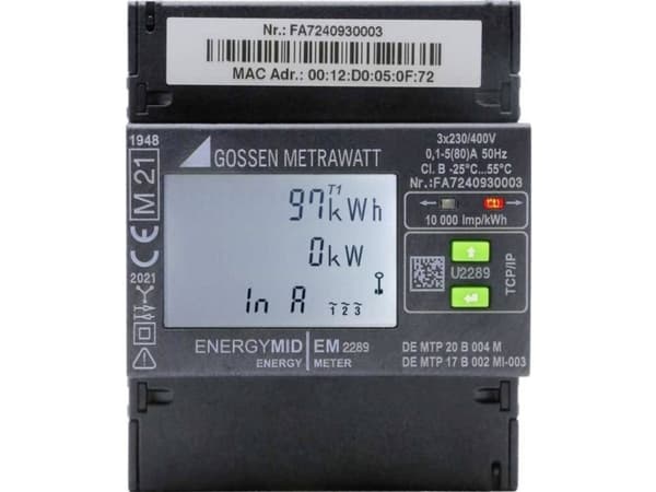 Gossen Metrawatt Kolmivaiheinen mittari digitaalinen 80 A MID-yhteensopiva: Kyllä 1 kpl (U2289-V047)