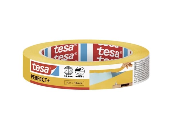 TESA 56536-00000-01, Orange, Maskering, Glas, Metall, PVC, Trä, 50 m, 19 mm, 1 st