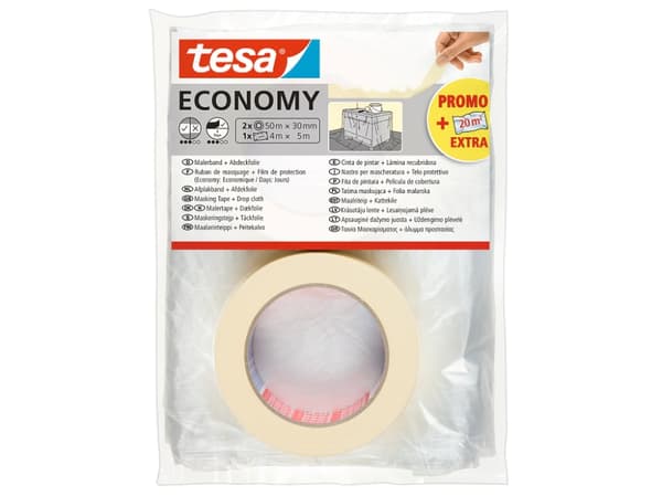 tesa Economy 55421-00000-05 maalarinteippi valkoinen 1 sarja