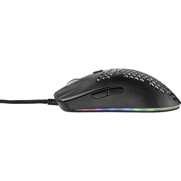 Renkforce RF-GM-400 Gaming-mus USB Optisk Svart 7 Knappar 1200 dpi Upplyst