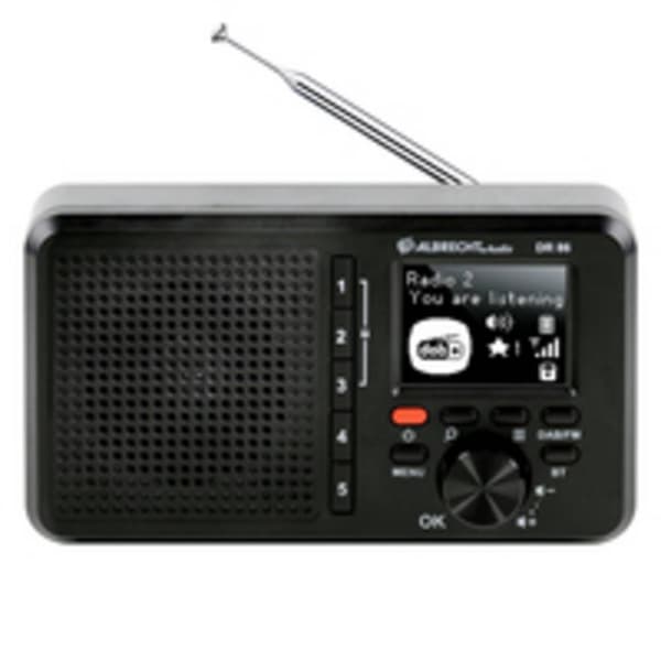 Bordsradio Albrecht DR 86 DAB+, FM uppladdningsbart Svart