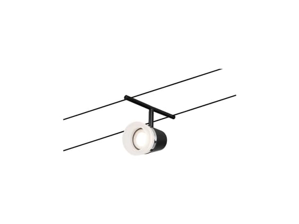 Paulmann 94463, Skena för spotlight, GU5.3, 0 lampor, 230 V, Svart, Krom