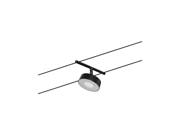 Paulmann 94480, Skena för spotlight, Glödlampan/-lamporna kan inte bytas ut, 1 lampor, LED, 5 W, 3000 K Svart, Krom