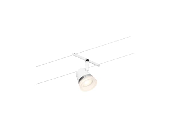 Paulmann 94461, Spotlight på skinne, GU5.3, 0 ampuller, 230 V, Kromfarget, Hvit