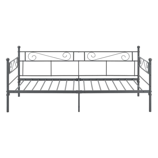 Enkelsäng Kerava 200x90cm metall mörkgrå [en.casa]