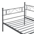 Miniatyrbild 5 av 6: Enkelsäng Kerava 200x90cm metall mörkgrå [en.casa]