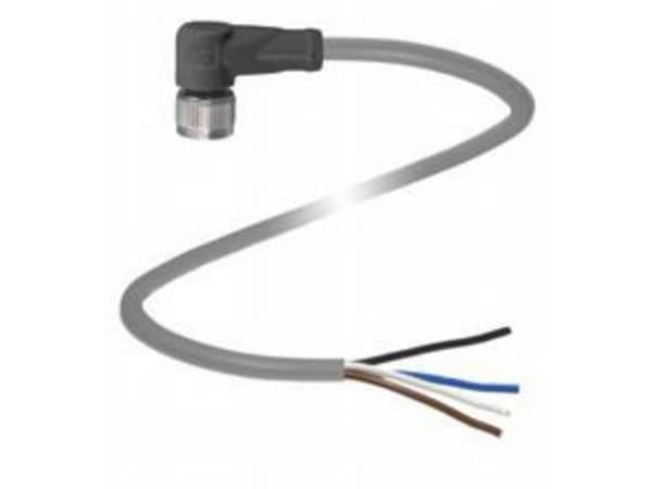 Pepperl+Fuchs 223584 Kabeldåse M12 Tilslutning, vinklet 1.50 m Pol-tal (RJ): 4 1 stk