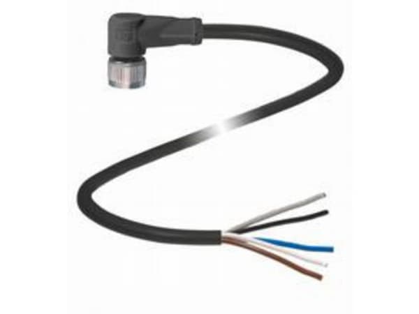 Pepperl+Fuchs 254015 Kabeldåse M12 Tilslutning, vinklet 2.00 m Pol-tal (RJ): 5 1 stk