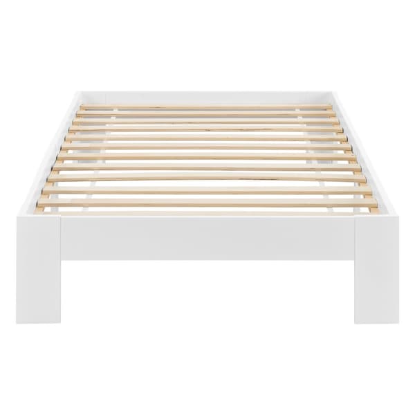 Säng Raisio inkl. madrass 200x90cm furu vit [en.casa]