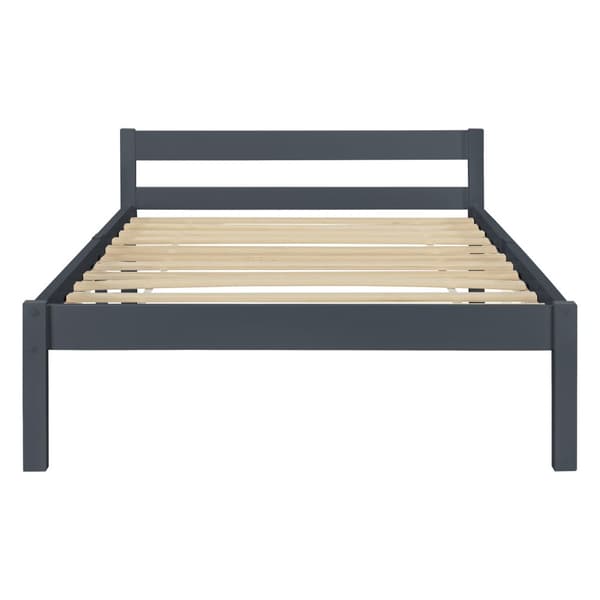 Enkelsäng Nakkila 200x90cm furu mörkgrå [en.casa]