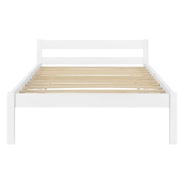 Enkelsäng Nakkila 200x120cm furu vit [en.casa]