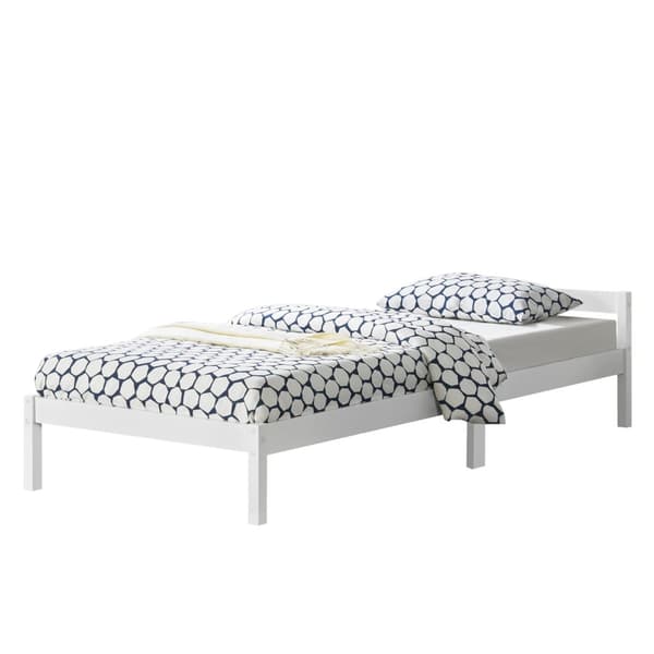 Enkelsäng Nakkila 200x120cm furu vit [en.casa]