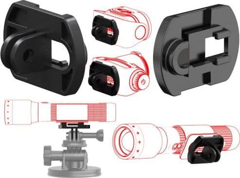Latarka Ledlenser Adapter GoPro Ledlenser type D do H15R Core / Work, H19R Core / Signature, H7R Signature / Work, P5R Work, P6R Work, P7R Work