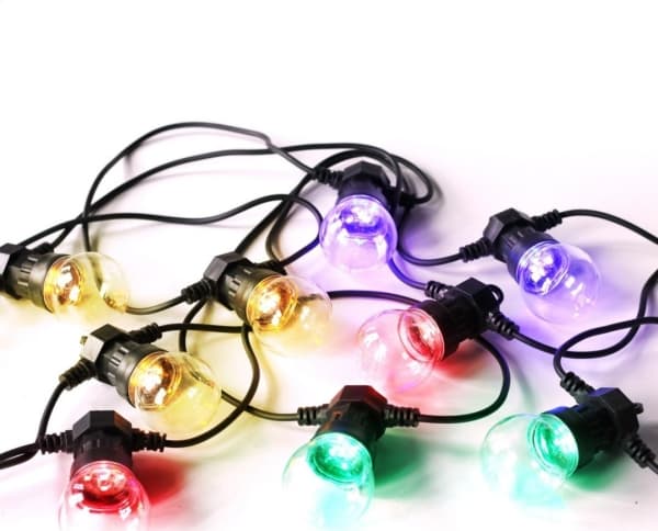 Platinet tree lights PLATINET OUTDOOR LED TRANSPARENT MULTICOLOR LIGHT 10 BULBS IP44 POWER SUPPLY [44772]