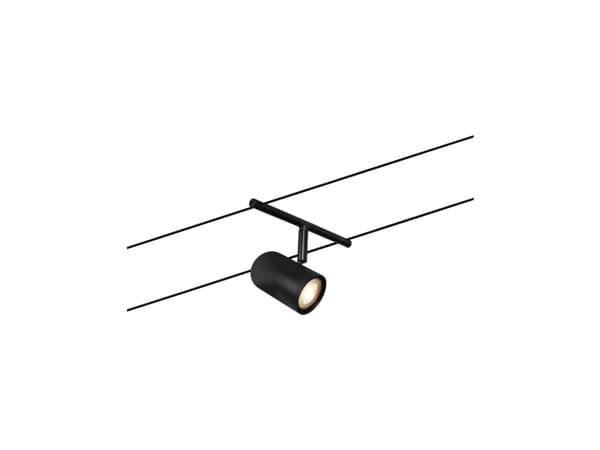 Paulmann 94469, Spotlight på skinne, GU5.3, 0 ampuller, 230 V, Sort, Kromfarget