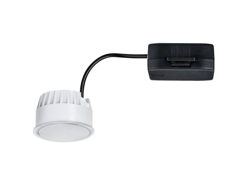 Paulmann Nova Coin, Nedtryckbar spotlight, 1 lampor, LED, 6 W, 2700 K, Satinstål