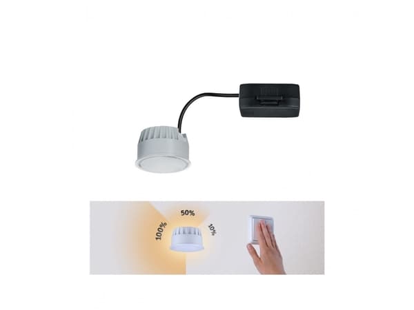 Paulmann 93072, Indbygget lysplade, 1 pære(r ), LED, 6 W, 4000 K, Satin stål