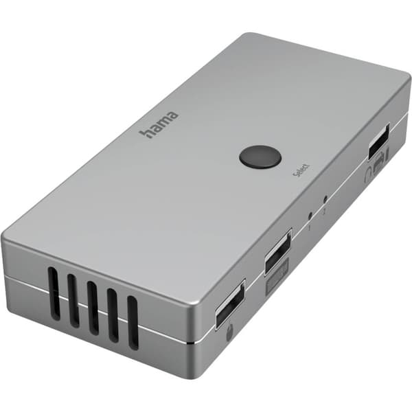 Hama 2+2 Port KVM-switch HDMI USB 4096 x 2160 Pixel Metallisk