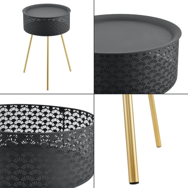 Soffbord Forshaga 65x40cm metall [en.casa]®