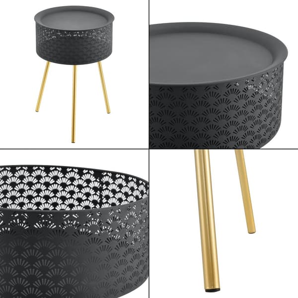 Soffbord Forshaga 50x35cm metall [en.casa]®