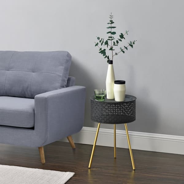 Soffbord Forshaga 50x35cm metall [en.casa]®