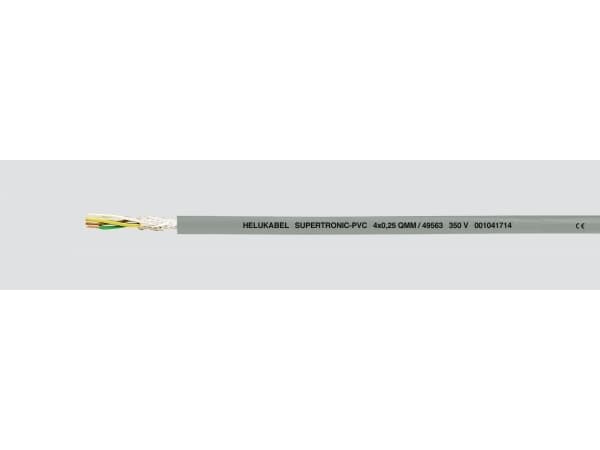 HELUKABEL Supertronic-PVC, Lavspenningskabel, Grå, Polyvinylklorid (PVC), Polyvinylklorid (PVC), Kobber (Cu), 7 x 0,25 mm²