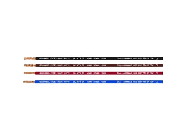 Helukabel 63333-152 Enkeltleder H05V2-K 1 x 0.75 mm² Mørkeblå, Orange 152 m