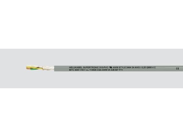 HELUKABEL 49885, Lavspenningskabel, Grå, Polyvinylklorid (PVC), Kobber (Cu), 0.14 mm², 2,8 kg/km