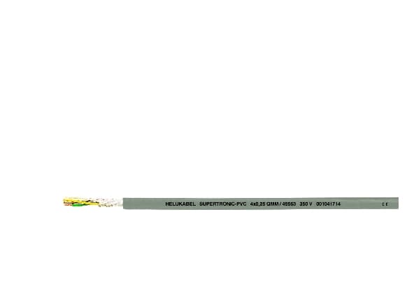HELUKABEL 49566, Lågspänningskabel, Grå, Polyvinylklorid (PVC), Polyvinylklorid (PVC), Cooper, 0,25 mm²