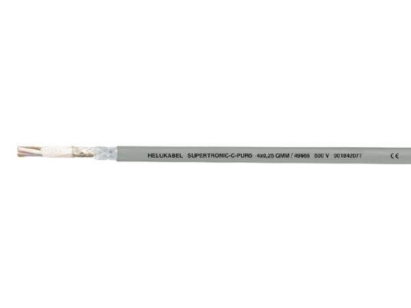 HELUKABEL SUPERTRONIC-C-PURö, Pienjännitekaapeli, Harmaa, Polyvinyylikloridi (PVC), Polyvinyylikloridi (PVC), Cooper, 12x0,34 mm²