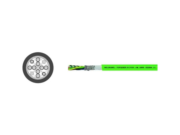 Helukabel TOPGEBER 512 Encoder-ledning 8 x 0.25 mm² + 2 x 0.50 mm² Grøn 707739 50 m