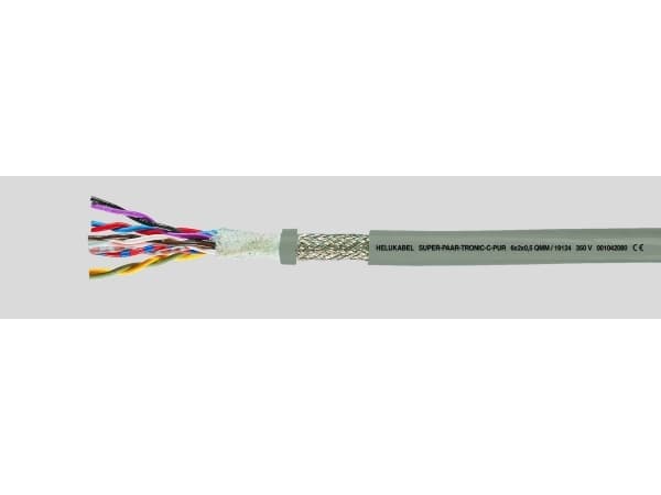 HELUKABEL 19104, Lavspenningskabel, Grå, Kobber (Cu), 0.25 mm², 43,2 kg/km, -30 - 70 °C