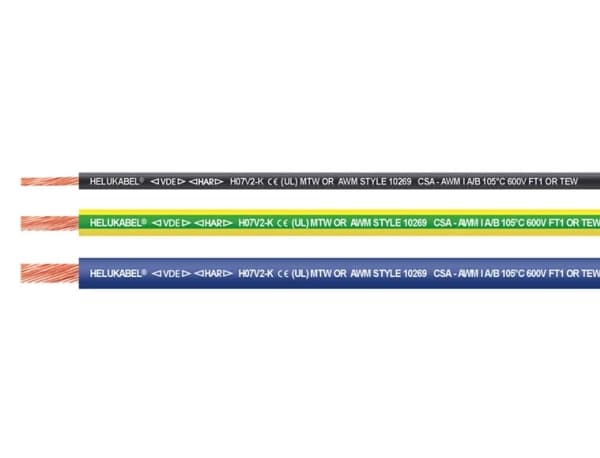 HELUKABEL Fivenorm H07V2-K, Keskijännitekaapeli, Sininen, Polyvinyylikloridi (PVC), Kupari, 6 mm², 58 kg/km