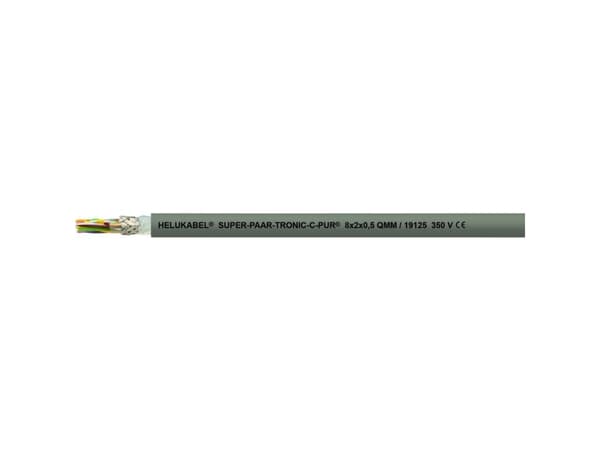 HELUKABEL PAAR-TRONIC, Lavspenningskabel, Grå, Polyvinylklorid (PVC), Polyvinylklorid (PVC), Kobber (Cu), 500 V