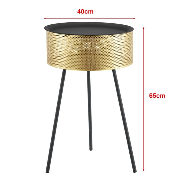Soffbord Gällivare 65x40cm metall [en.casa]®