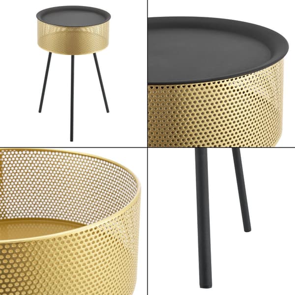Soffbord Gällivare 65x40cm metall [en.casa]®